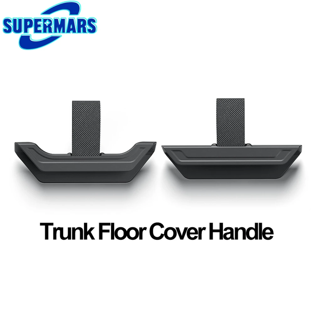 Rear Trunk Cargo Floor Cover Handle Pull Strap 2PCS Set For Tesla Model Y Juniper 2025 2026 Auto Storage Deck Accessories