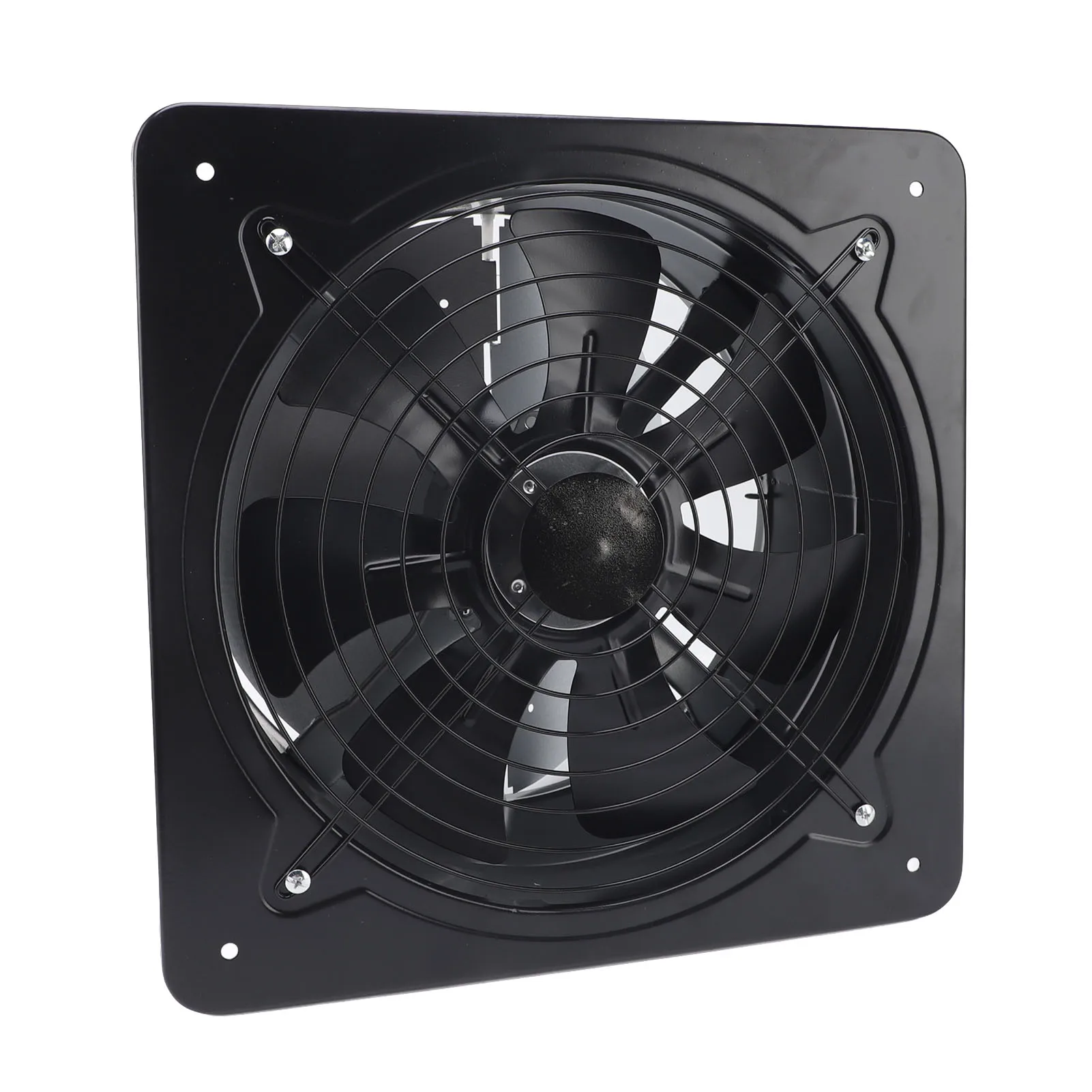 110V Industrial Air Extractor 12inch Lower Noise Window Ventilation Fan for Kitchen Black