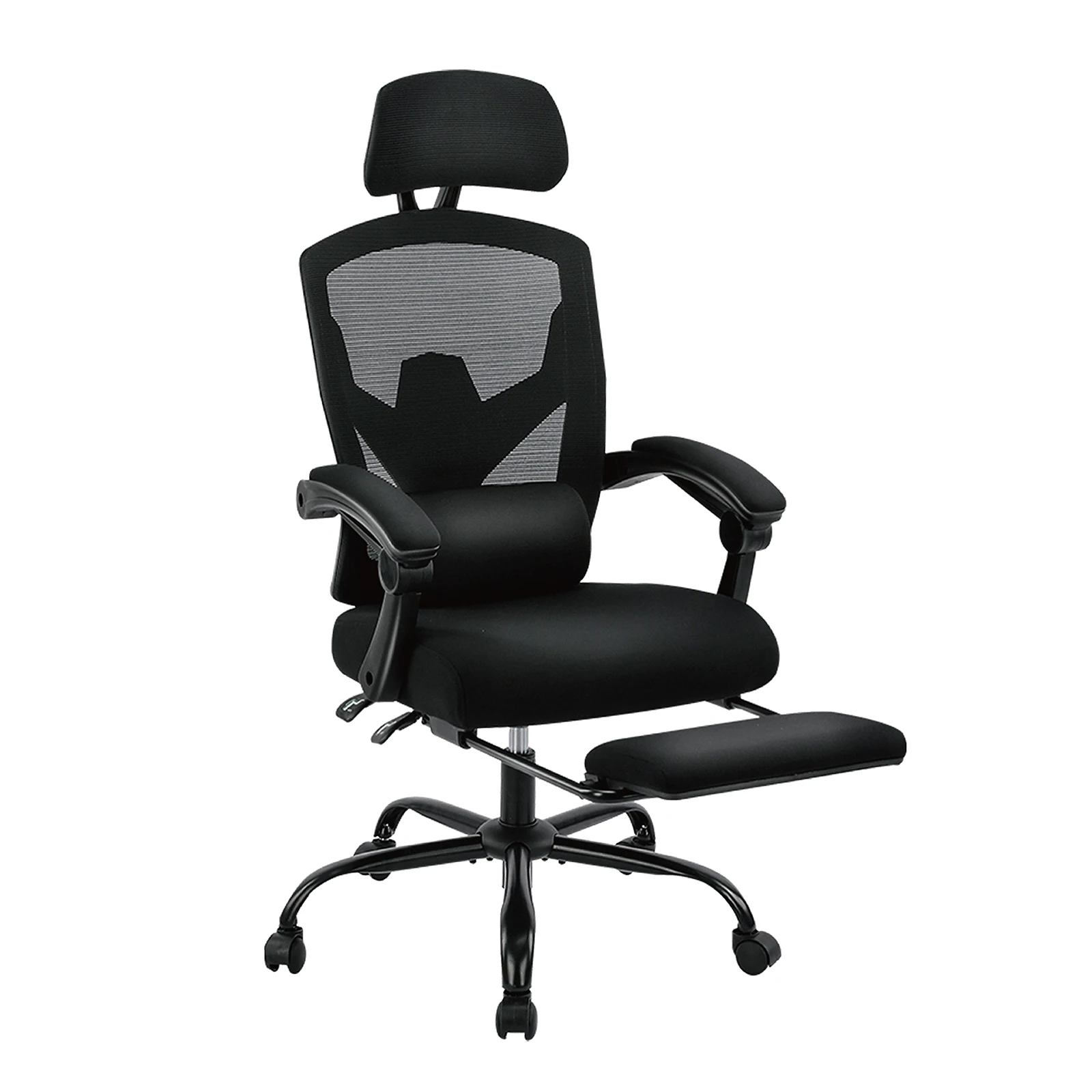 JHK Ergonomische Liggende Hoge Rug Mesh Woonkamer Schommelstoel Gaming Stoel Computer Bureau Draaibaar Rollend Lendensteun Kussen