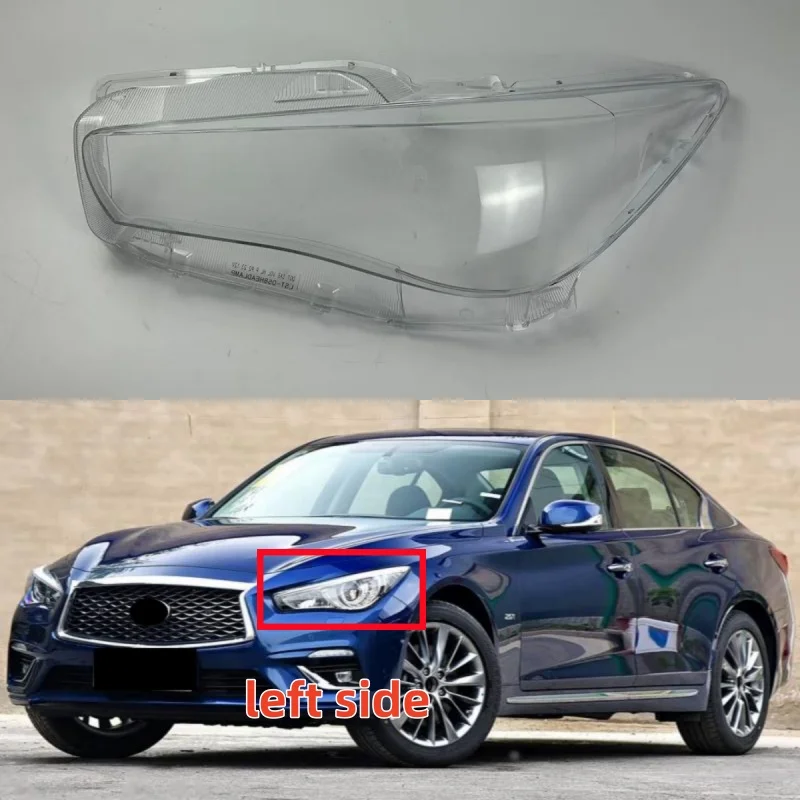 For Infiniti Q50 2013 2014 2015 2016 2017 2018 2019 Headlight Shell Lamp Shade Transparent Cover Headlight Glass Headlamp Cover