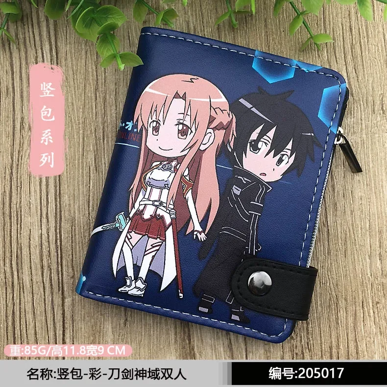 Anime Schwert Kunst Online Kirito Herren Brieftaschen Asuna Karten halter mit Münz tasche