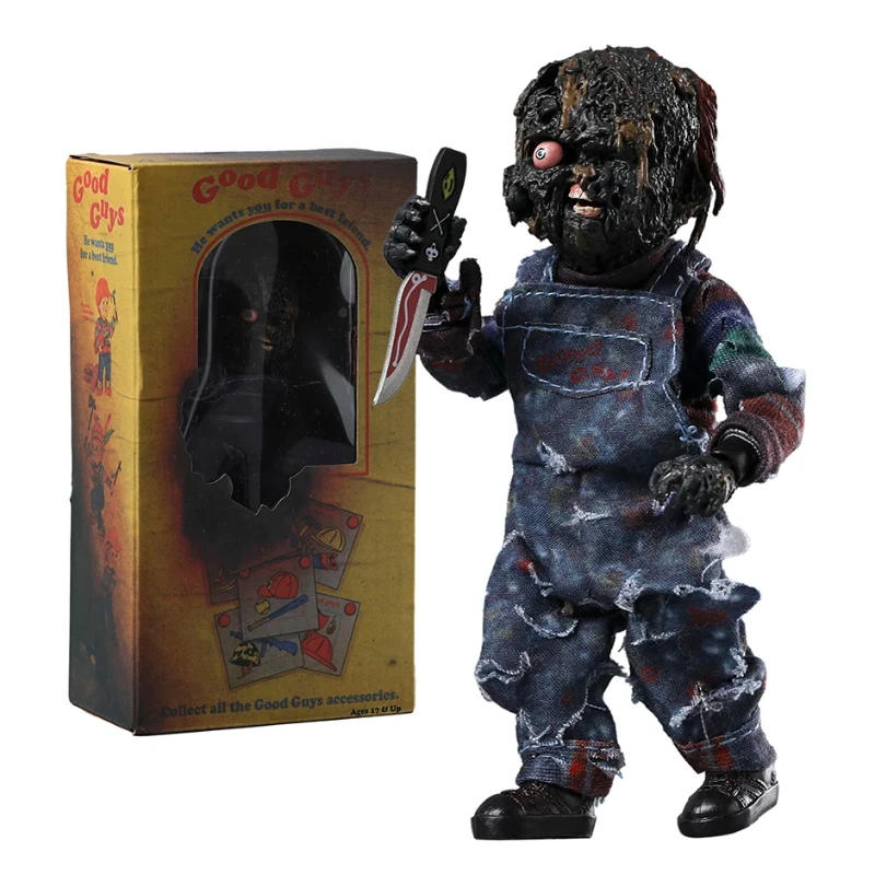 NECA Child's Play Charred Chucky Scream Factory Limited Edition Bobblehead Action Figure Collectible Model Toys Halloween Gift