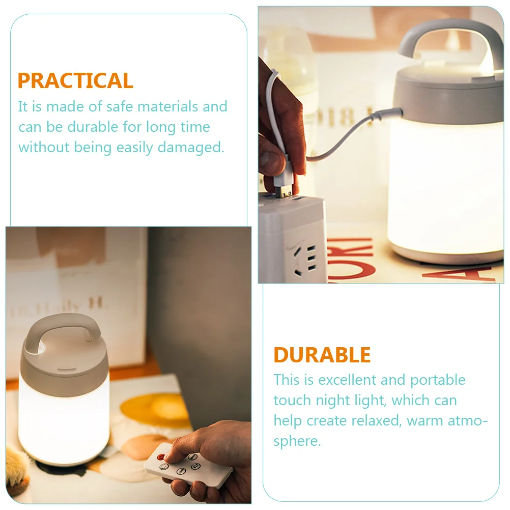 

Cordless Dimming Table Lamp Touch Light Bedroom Abs Bedside Portable Small Night with