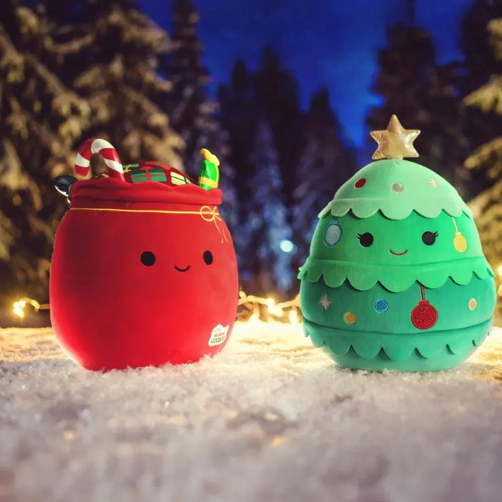 

Двусторонняя рождественская елка и подарочный пакет, мягкая подушка для рождественской елки, рождественские украшения, рождественский реквизит, рождественская подушка