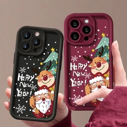 Soft TPU Case For iPhone 15 16 Pro Max 14 Plus 13 12 11 Pro Max 7 8 XR X XS SE Shockproof Christmas Pattern Silicone Phone Cover