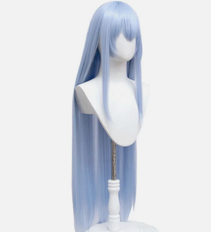 Akame ga Kill! Esdeath Cosplay Wigs 100cm Long Straight Blue Synthetic Hair