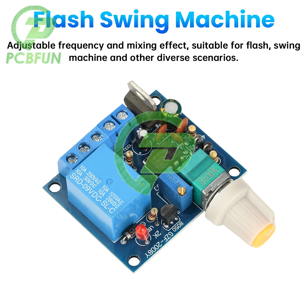 

Adjustable Frequency Switching Relay Circuit Board 10A Strobe Strobe Strobe Flash Rocker The Machine Turns Forward And Backward