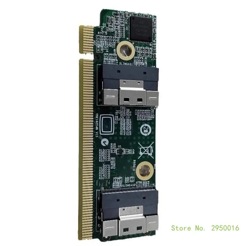 Szybka karta przedłużająca SFF-8654 na PCIe x16 Zewnętrzne adaptery kart rozszerzeń SFF-8654 Karta komputera dla serwera 1U