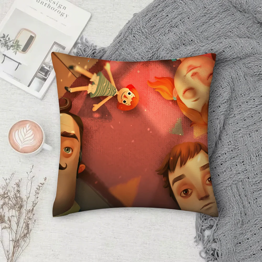 غطاء وسادة Game Hello N-Neighbor 2 مربع للأريكة مع وسادة مريحة مناسبة للغرفة #5