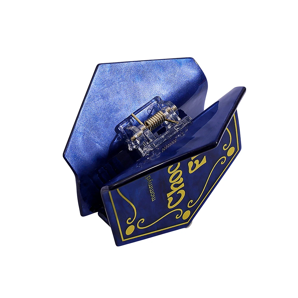 Vintage Blue Chocolate Frog Box Hair Claw Clip Hexagonal Magical Movie Inspired Shark Jaw Clip Cartoon Accessories for Women - view 3