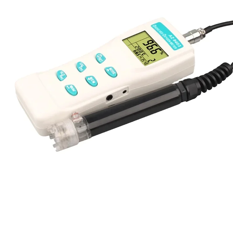 AZ8403 Portable Digital Fish Pond Water Quality Tester Meter Dissolved Oxygen Analyzer DO Meter With Memory