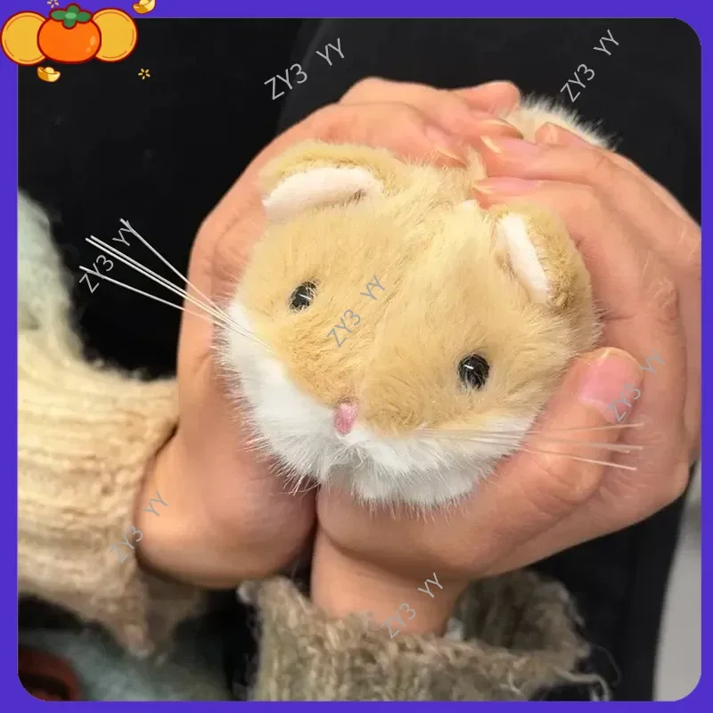 

13cm Squeaky Hamster Plush Keychain Soft Stress Relief Toy Cute Screaming Hamster Bag Charm Kawaii Funny Hanging Gift