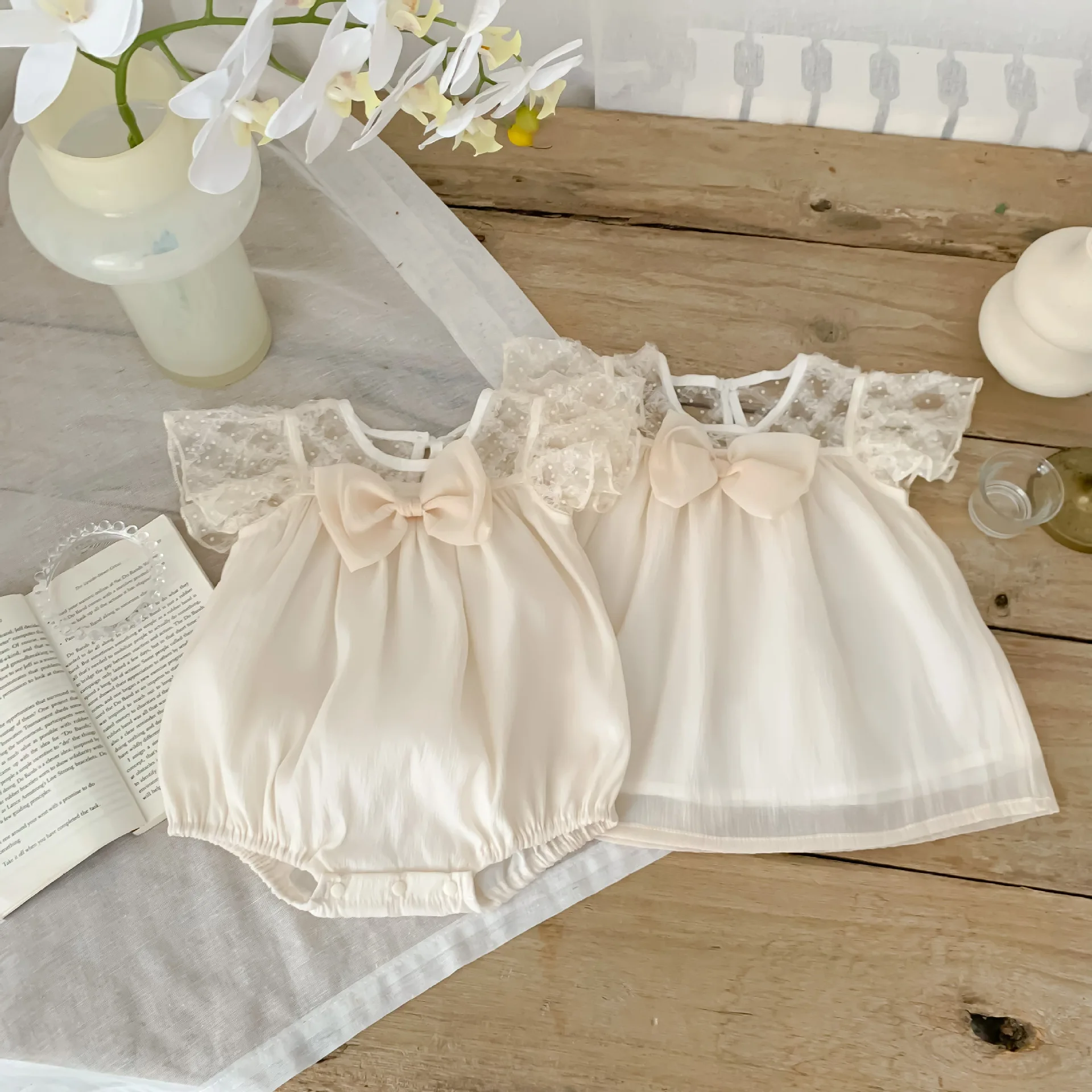 Baby Zomer Eendelig Super Schattig Baby Meisje Kleding Bodysuit Scheetkleding Dun Gaas Prinses Jurk Baby Romper Pak Voor Meisjes