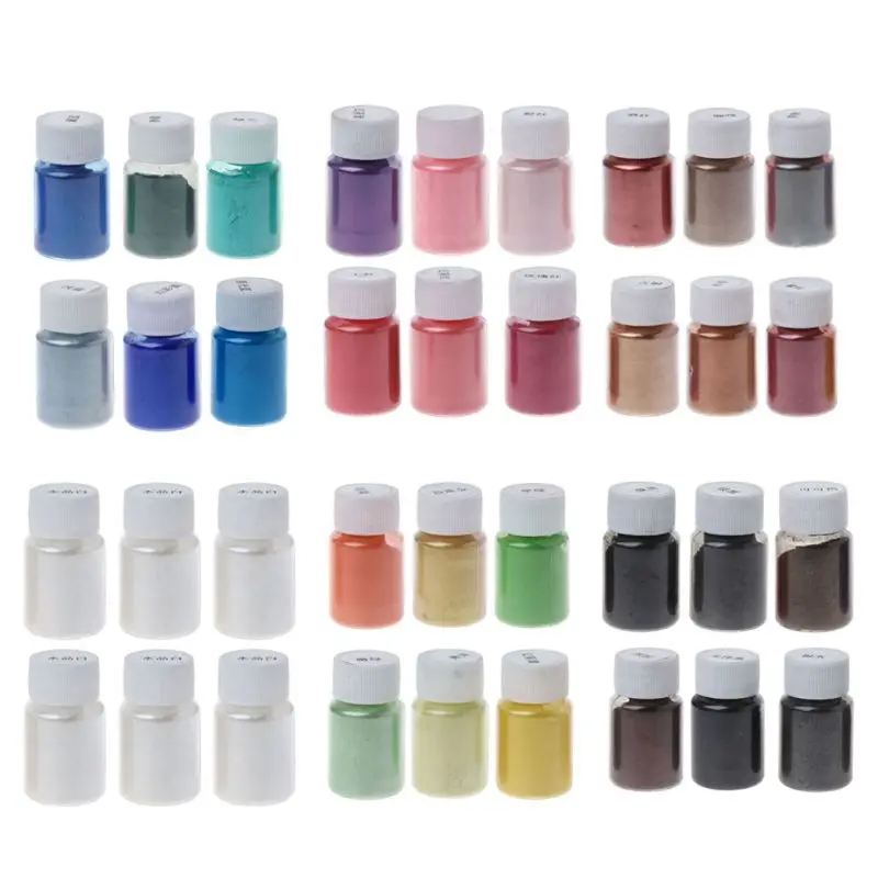 6 kolor kosmetyczny z żywicy proszek naturalny mika mineralny perłowy Pigment mydło makijaż barwnik barwnik tworzenia biżuterii