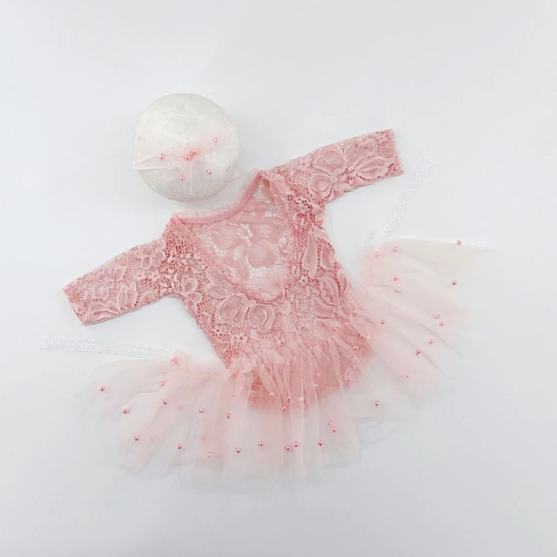 Accessoires photo pour bébé fille de 0 à 6 mois, coiffure infantile et tutu en tulle, combinaisons, robe de soirée, vêtements, tenue nouveau-né