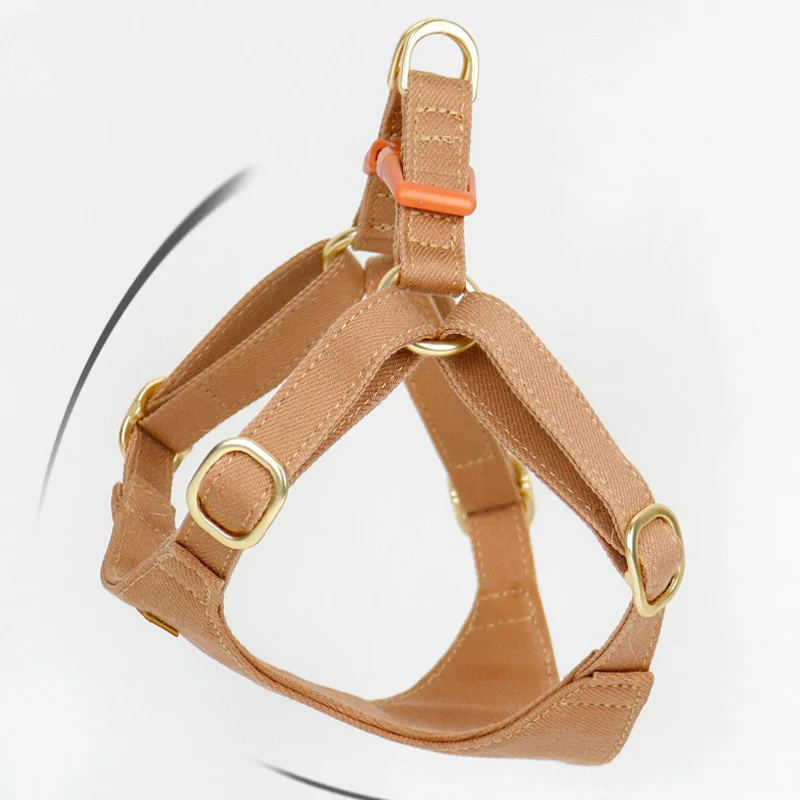 No Pull XXS Puppy Harness with Multifunction Dog Leash Soft Adjustable No Choke Escape Proof Pet Harness Vest Caramel Dog Chest