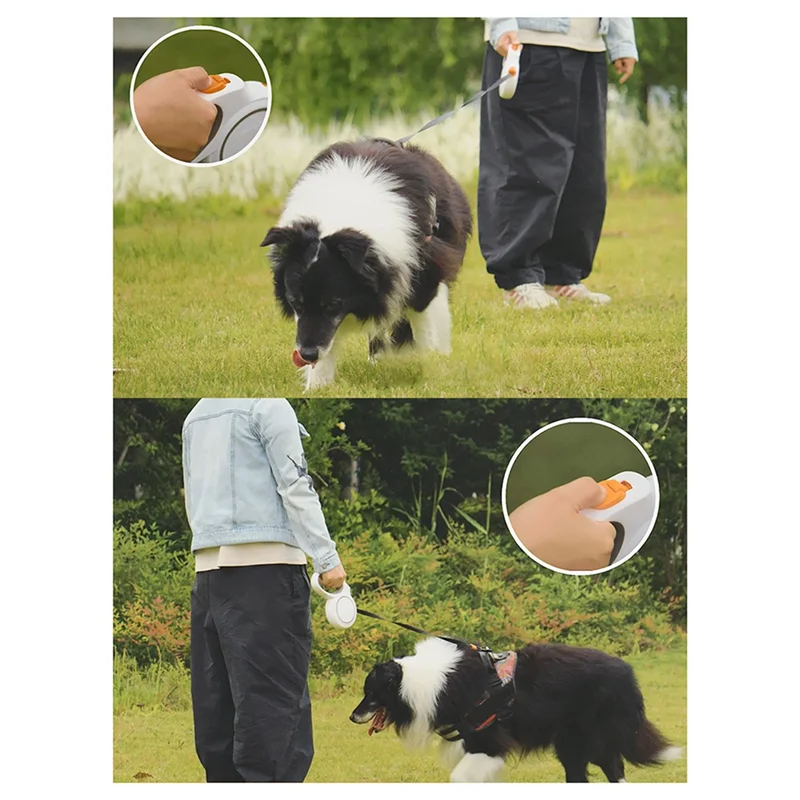 A88E-Adjustable Durable 5M 30Kg Retractable Dog Leash Roulette Walking Rope Chain For Small Large Dogs Accessories