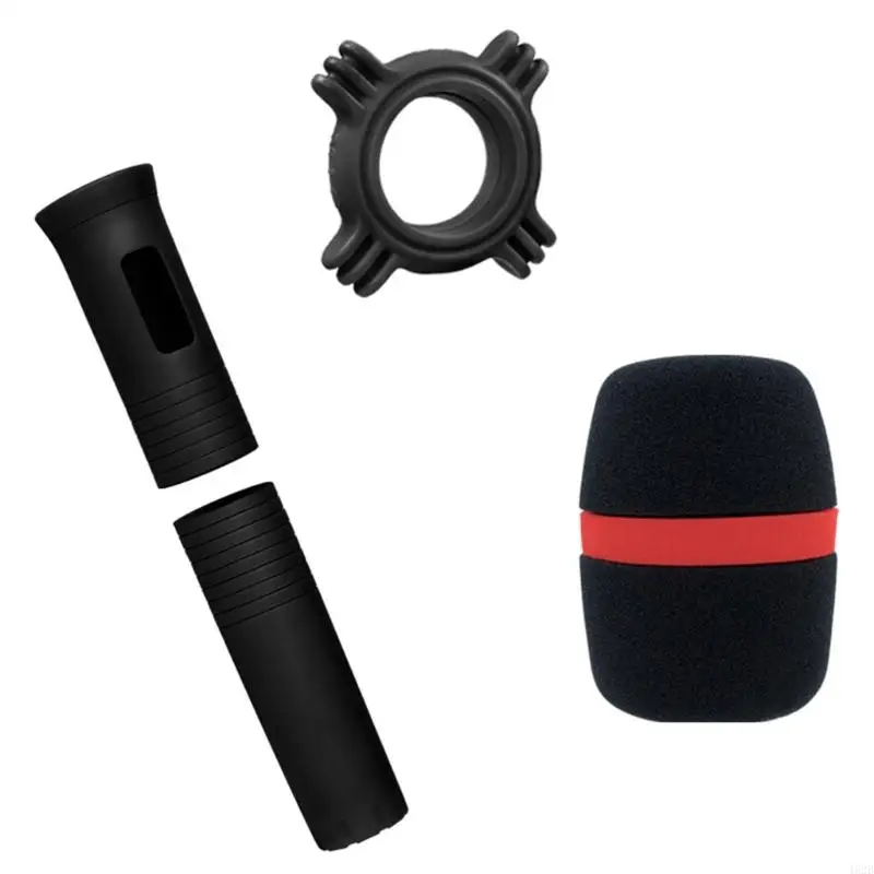 462B Set sicurezza del microfono wireless inclusi stabilizzatori per impugnature del parabrezza in schiuma