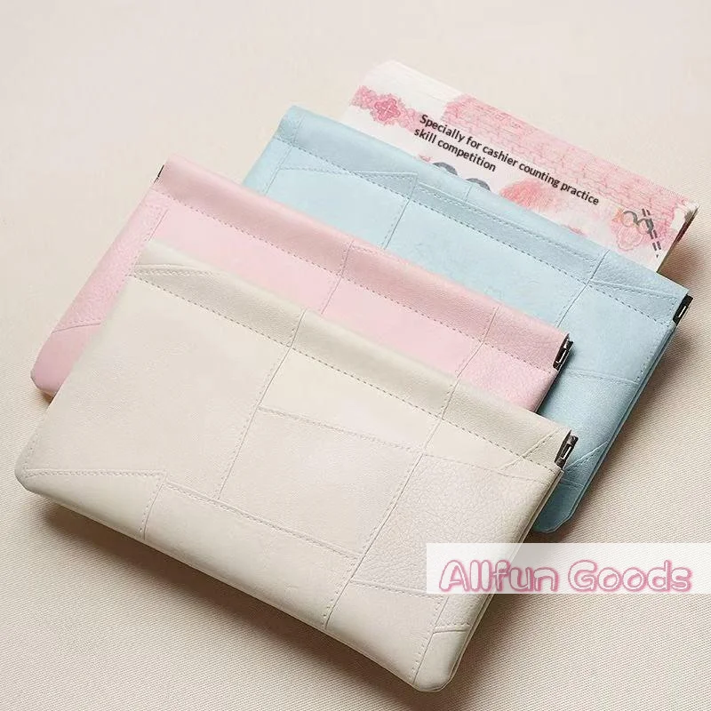 Portable PU Leather Wallet Automatic Closed Ultra-thin Coin Purse Large Capacity Phone Bag Driver's License For Women Lady Girl