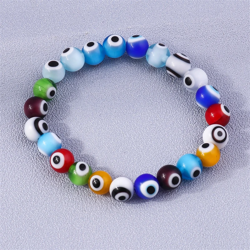 Böhmische handgemachte Evil Eye Perlen Handgelenk Armbänder & Armreifen für Frauen Mädchen Party Urlaub Schmuck Geschenke – Detail 5