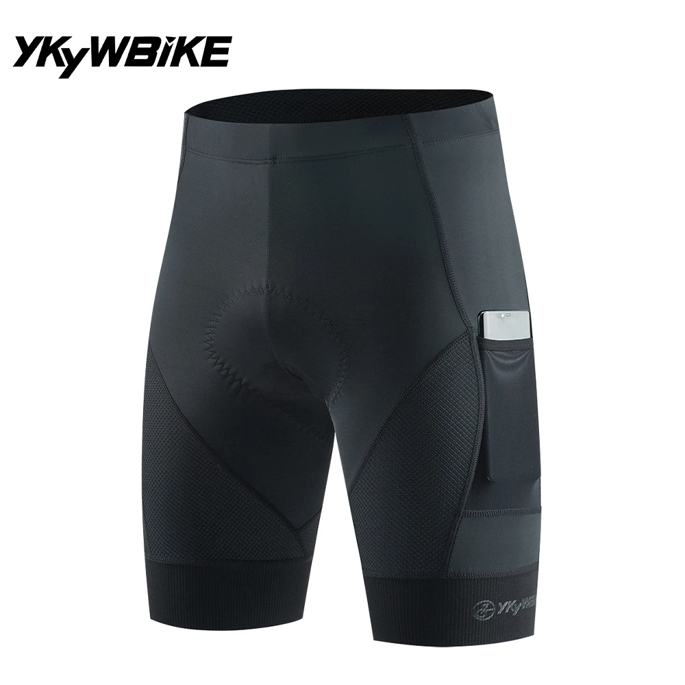 YKYWBIKE Men's Cycling Shorts with Pockets Road Bike Short Summer Bicycle Shorts Riding Clothing  MTB 3D Padded cycling bermuda