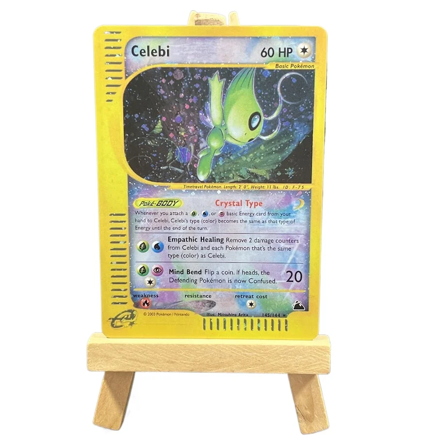 Cartão Pokémon divertido para coleções inclui uma capa de cartão transparente bônus