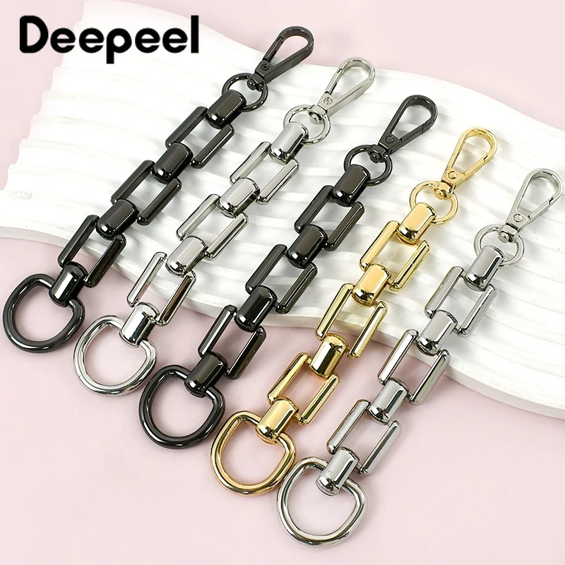 

2/5Pcs 18cm Metal Handbag Strap Extender Chain Lobster Connector Buckle Webbing Adjuster Shoulder Purse Replace Hook Accessories