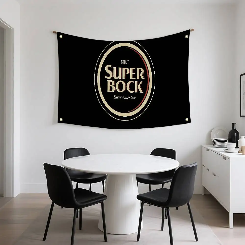 Banderas con el logotipo de Super Bock, artículos personalizados, banderas para dormitorios, hogar, divertidas