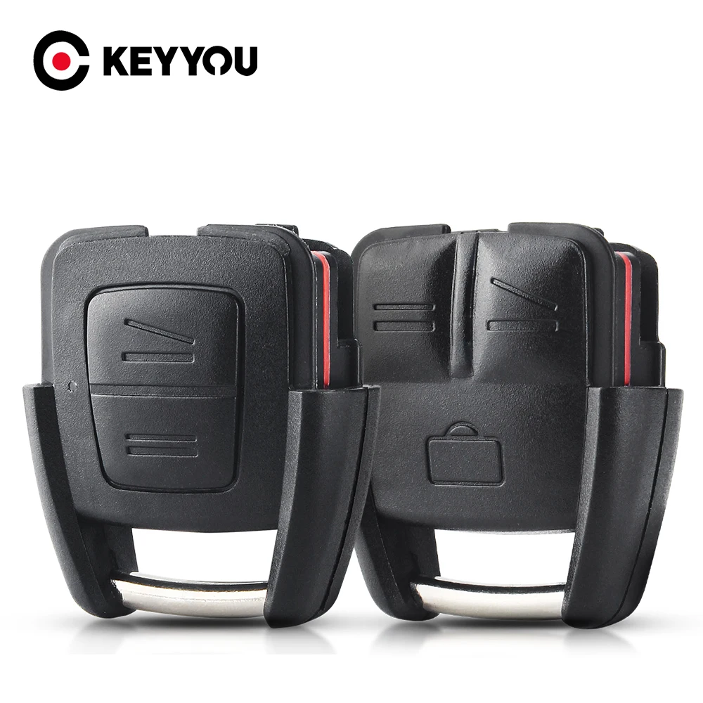 

KEYYOU 2 Buttons Remote Car Key Shell for Vauxhall Opel Astra Zafira Omega Vectra No Chip Uncut Blade Car Key Case Fob Car Cover