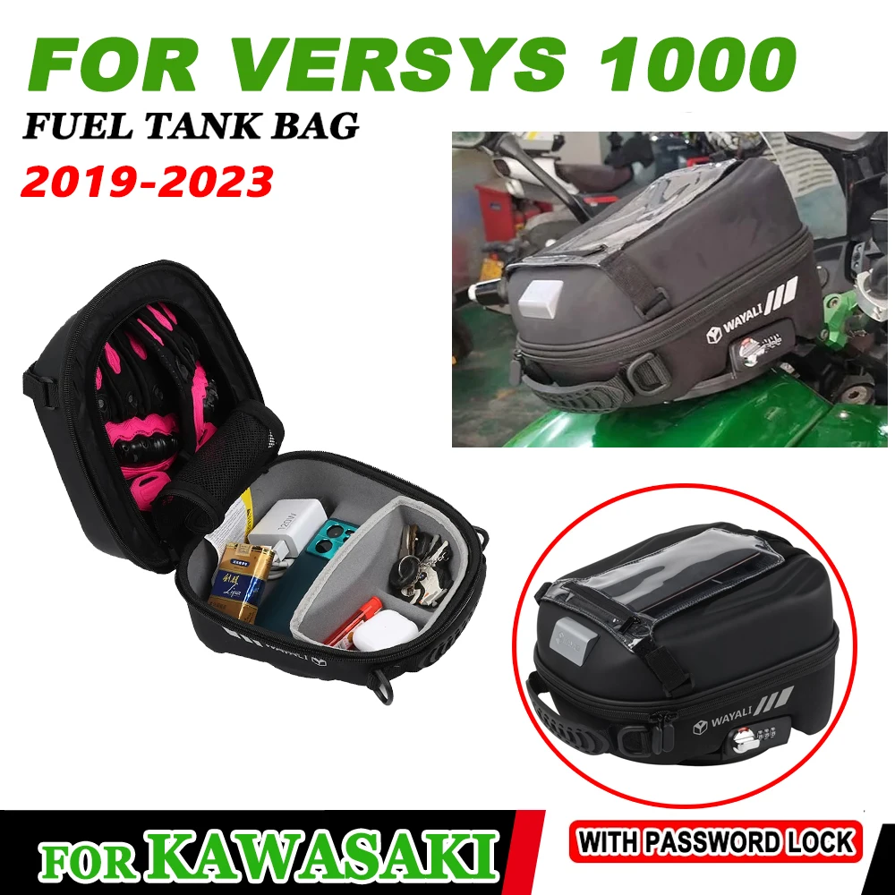 Motorcycle Tank Bag Luggage Tanklock Storage for KAWASAKI Versys 1000 2019 2020 2021 2022 2023 2024 Versys1000 Accessories