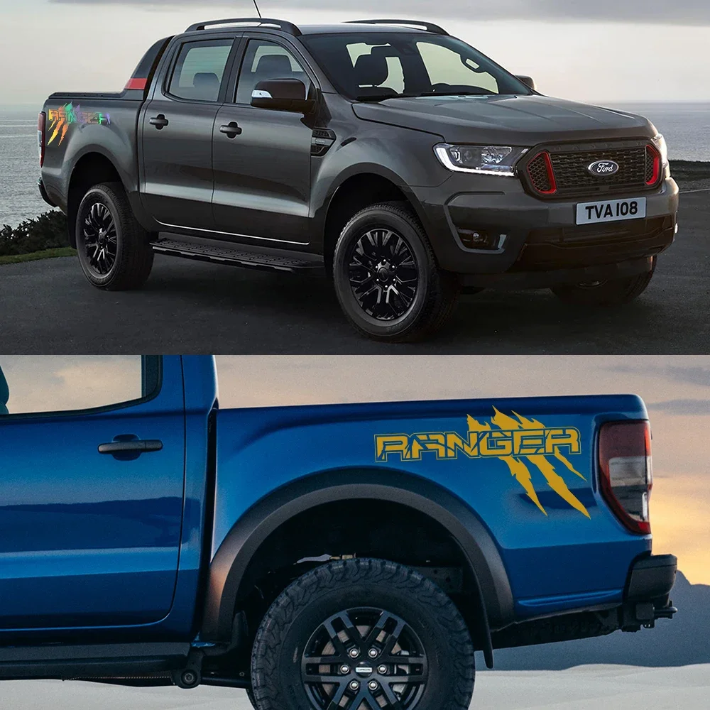 Car Body Side Sticker For Ford Ranger Raptor XLT XL Lariat  T6 Trim Pickup Truck Bed Decor Cover Decal Auto Tuning Decoration