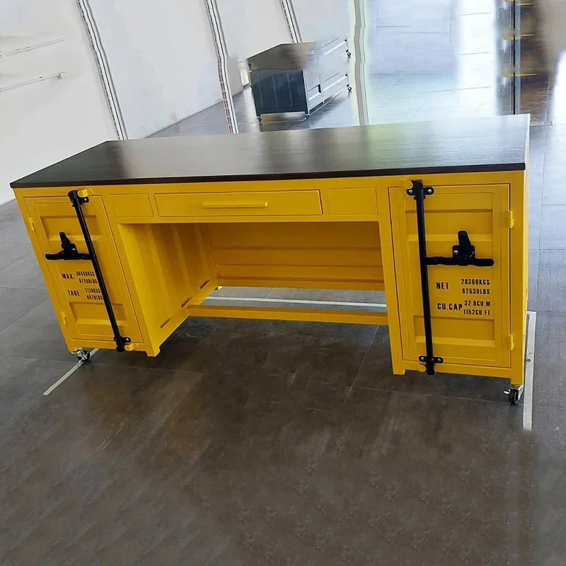 Industrial style computer desks, , chairs, wrought iron, custom writing , study , retro creative container