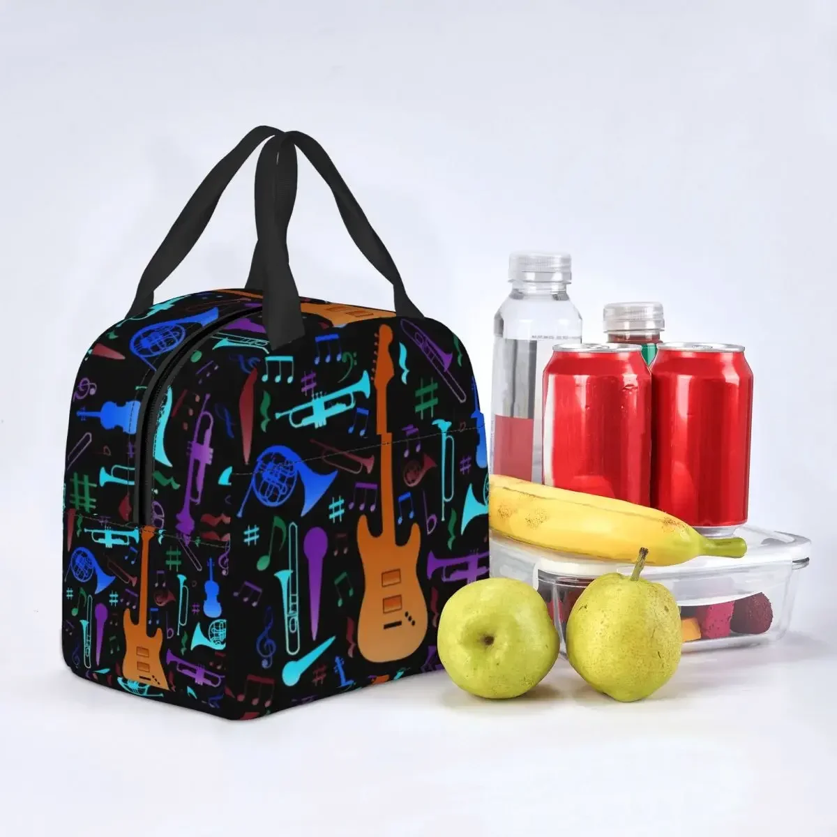 Sac à lunch isotherme thermique pour femme, notes de musique de musicien, JEPiano, fourre-tout portable pour enfant, boîte de rangement pour enfants à l'école