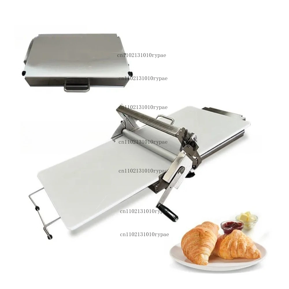 Manual Puff Pastry Machine Hand Cranked Dough Roller Croissant Pastry Sheet Maker for Bakery Kitchen Egg Tart Dough Press Tool