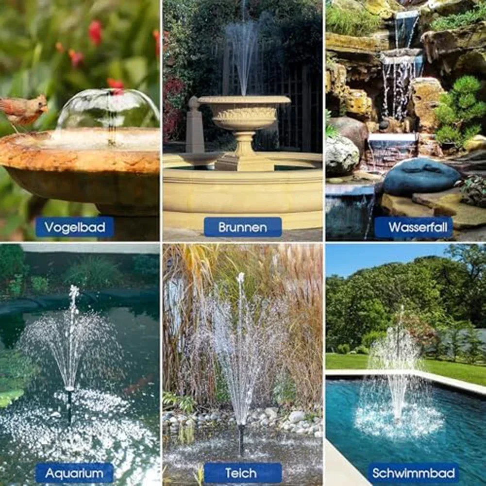 

Garden Display 10W Pump 12V High-performance Solar Module Customizable Water Spray Dry-up Protection Outdoor Water Features