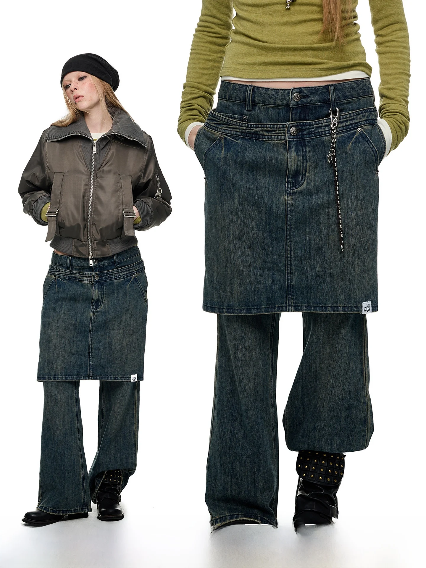 

Джинсы женские JIKOO винтажные, деним, с эффектом потертости, облегающие, длинные, повседневные, с широкими штанинами, на пуговицах, с завышенной талией