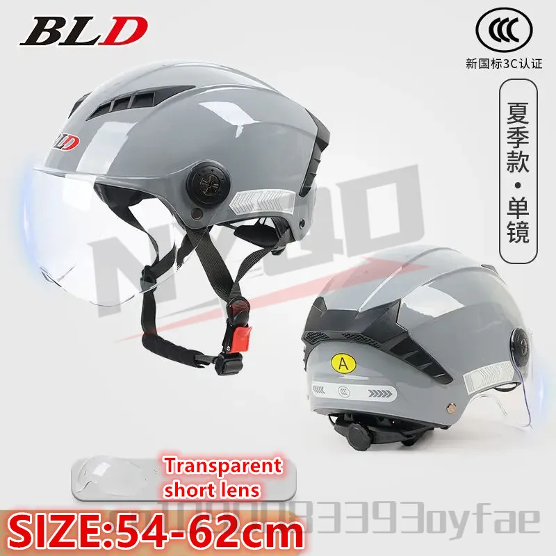 BLD Electric Motorcycle Helmet Women's Summer Sunscreen Motorbike Half Helmet Men's Safety Helmet casco moto