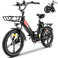 KAISDA K201 Adult Women Electric Bike 250W Motor Electric Bike 36V10.4Ah Battery 20 Inch Rubber Tire Mountain Snow Electric Bike