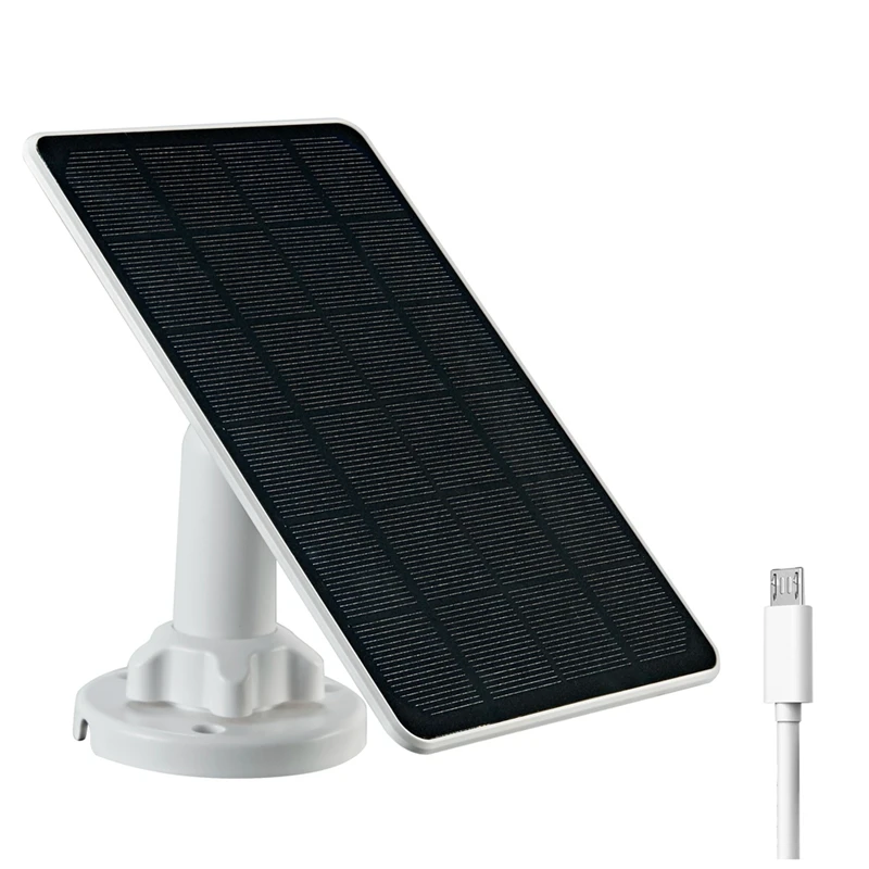 3W Solar Panel For Security Camera Outdoor IP65 Waterproof With 3 Meters Charging Cable For Outdoor Camera Charging