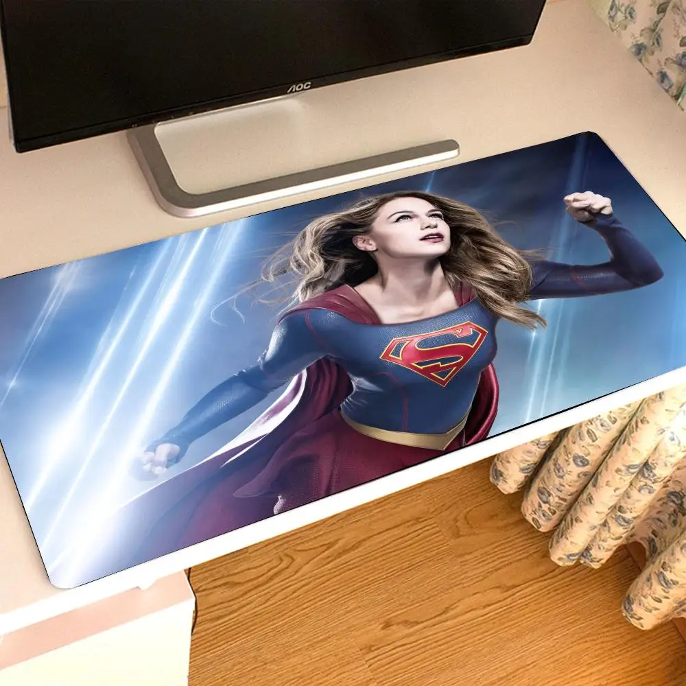 

Mouse Pad S-Supergirl Mouse Player Mats for Csgo Natural Rubber Desk Rug 900x400 Game Keyboard Mouse pad Custom Made Kawaii pad