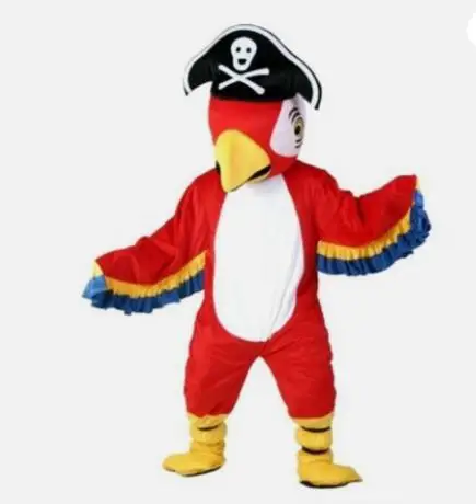 New Adult Hot Sale Foam Pirate Parrot Bird Fancy Cartoon Mascot Costume Plush Christmas Fancy Dress Halloween Mascot Costume