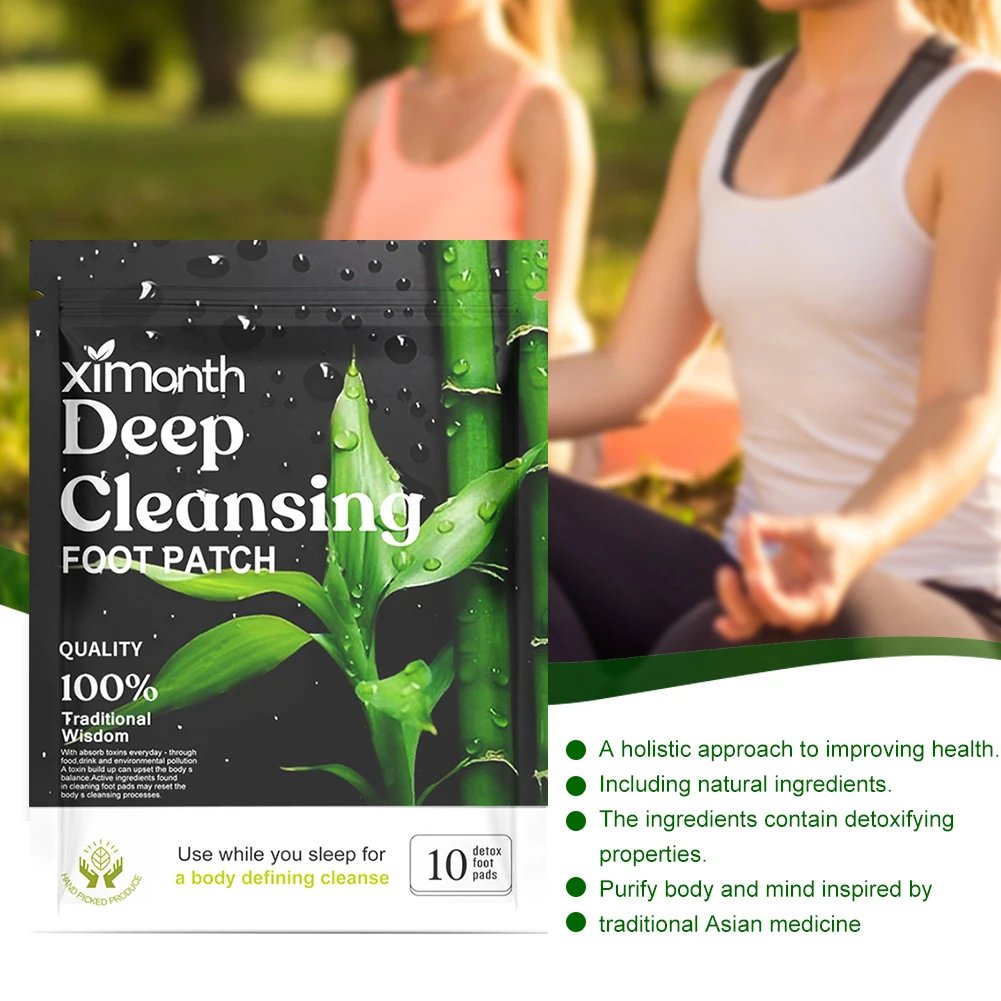 رقع إزالة السموم من القدم لتخفيف التوتر والنوم العميق وتنظيف السموم العشبية الطبيعية