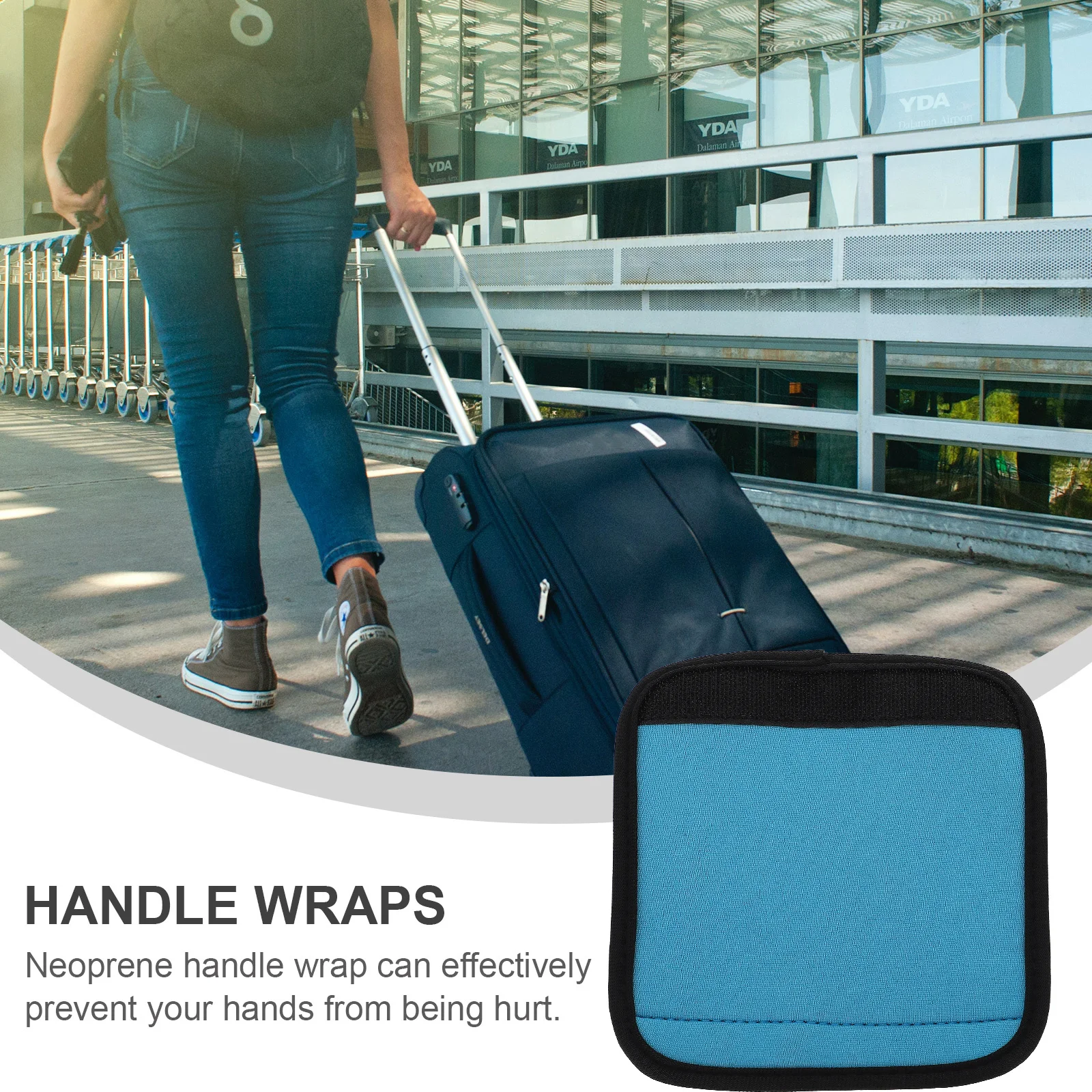 2 قطعة مقبض الأمتعة يلتف النيوبرين متعددة الأغراض حقيبة مقبض السروج حامي اليد حقيبة سفر يغطي الأمتعة الملونة الزاهية #1