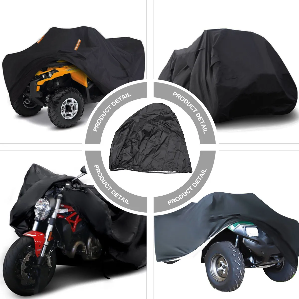 Grass Machine Outdoor Cover Waterproof Rainproof Uv Protection Black 210x120x115cm All- Vehicle Cover Dustproof