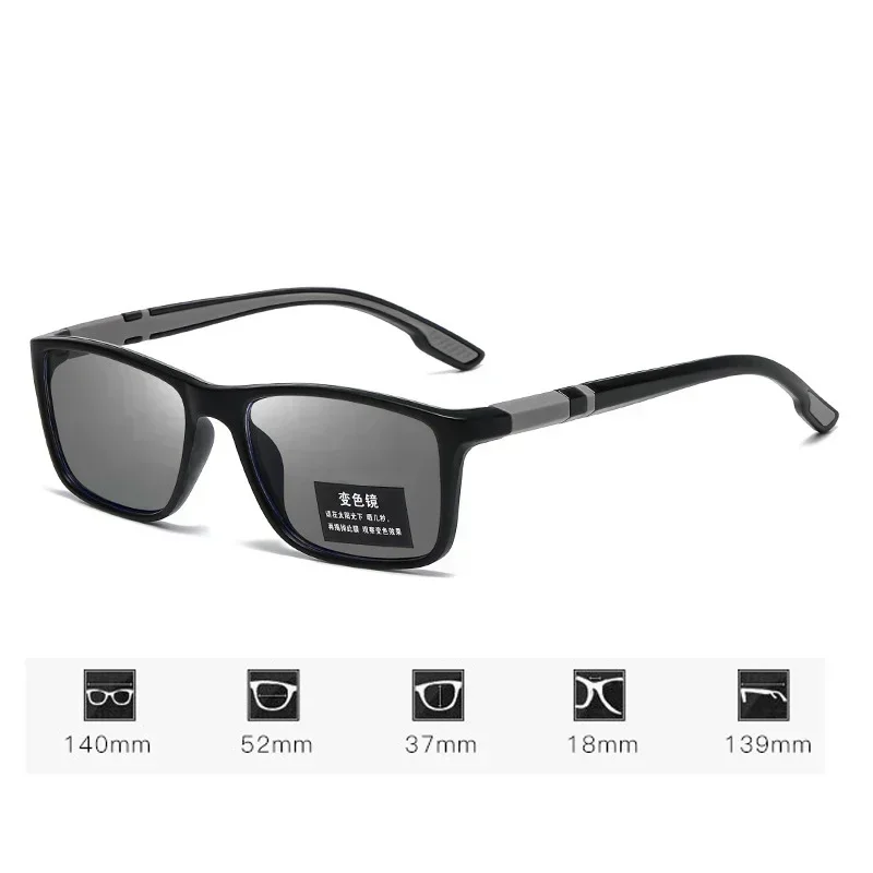 Ultralight TR90 Photochromic Myopia Glasses Blue Light Blocking Near Sight Eyeglasses Color Changing Optical Eyewear 0 To -4.0