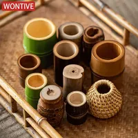 High-end Heavy Bamboo Teapot Cover Holder Creative Pot Lid Stand Cover Frame Zisha Pot Lid Shelf Literati Teaware Ornaments