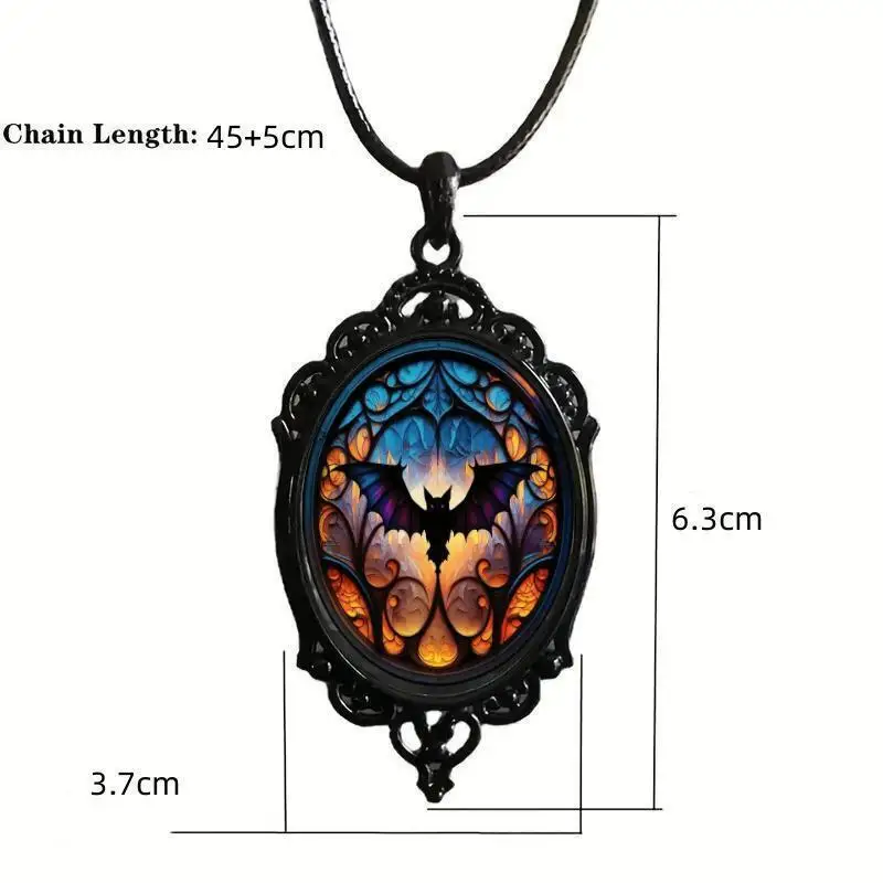 2024 Vintage Gothic Halloween Pendant Necklace Jewelry Gift Manufacturer Wholesale Direct Sales