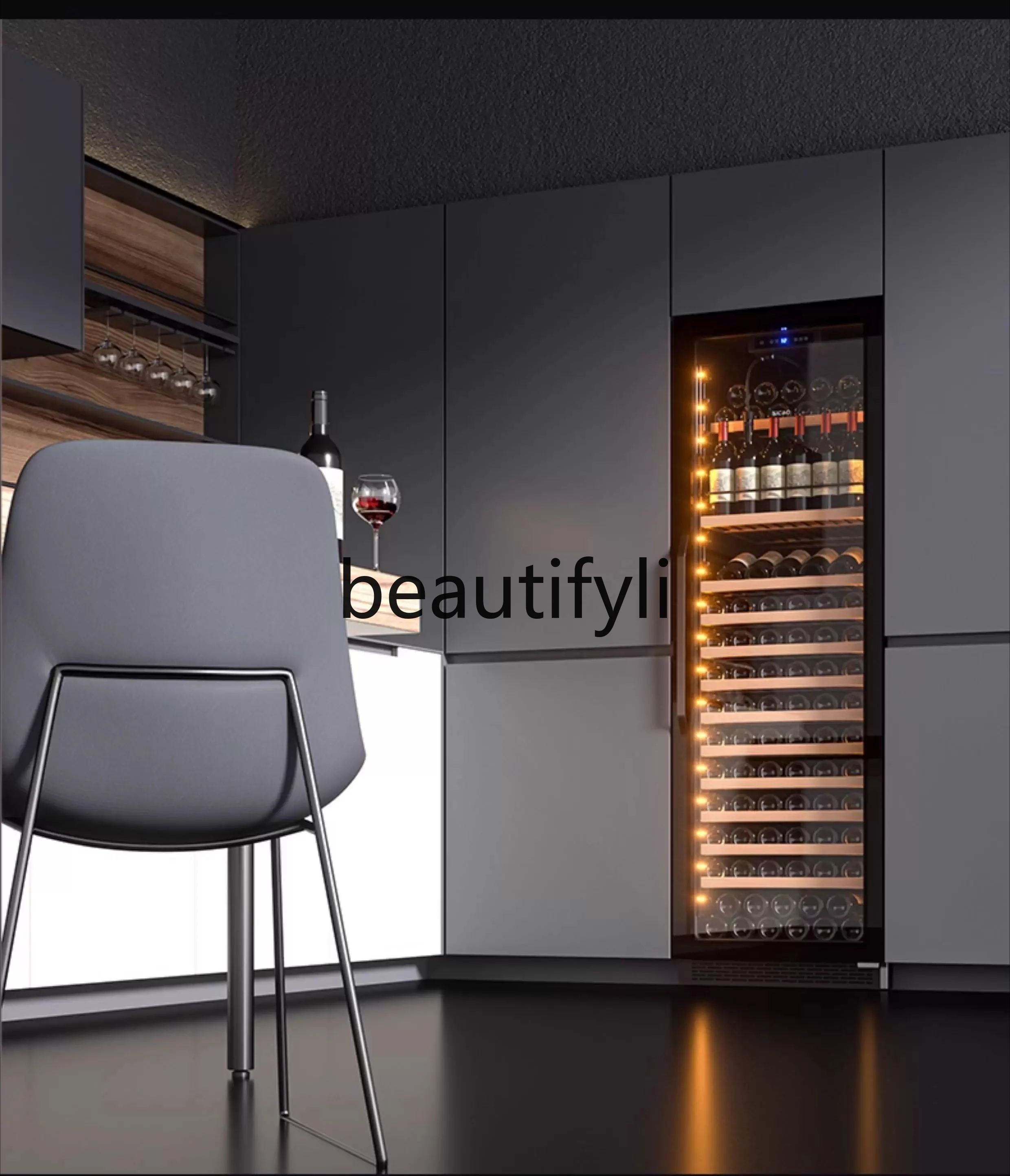 

JC-470A Высококачественный шкаф для красного вина с постоянной температурой, чайный бытовой встроенный холодильник большой емкости для ледяного бара