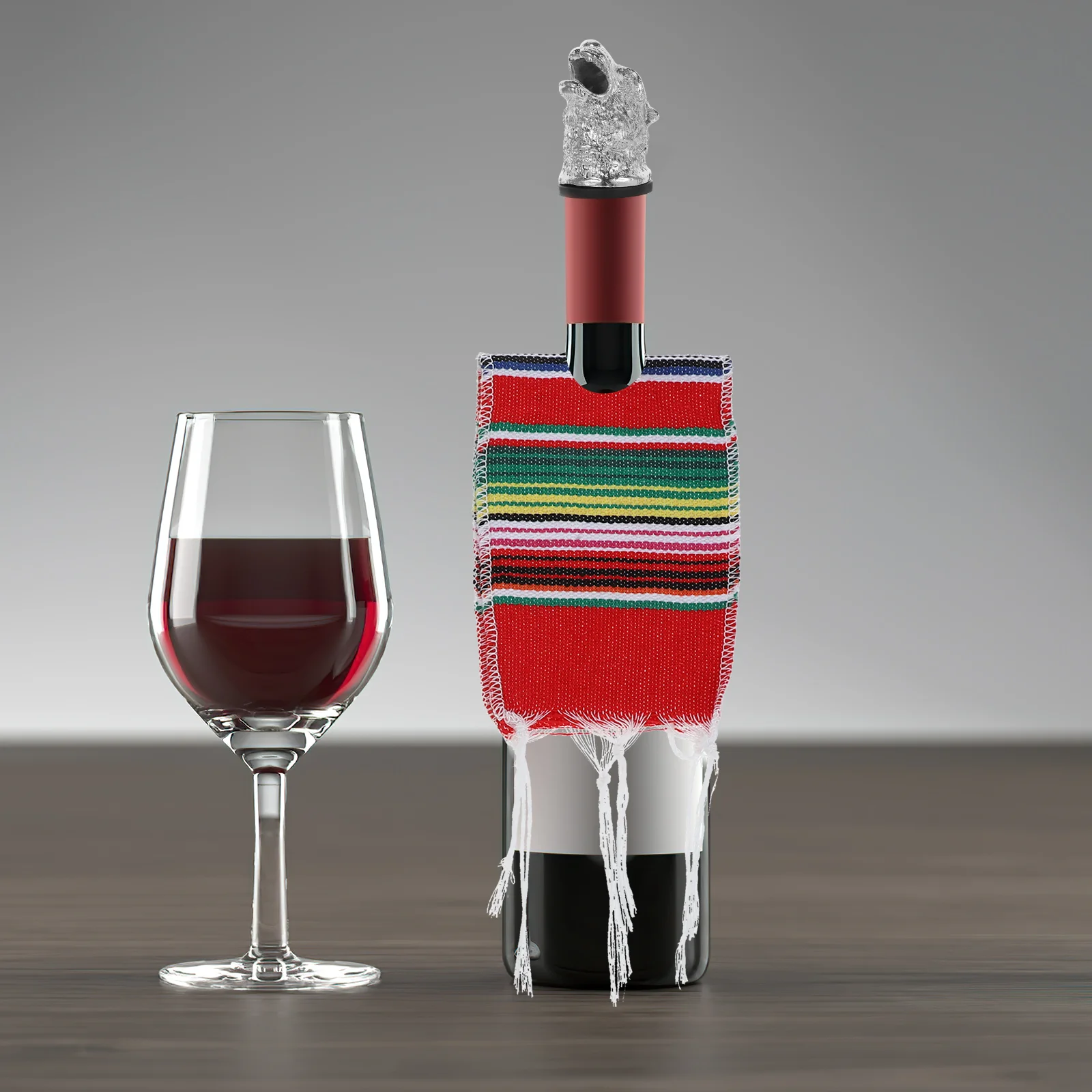  Party Mexican Wine Bottle Set Cup Decorations Cotton Beer Poncho Dad Collapsible Water Bottles