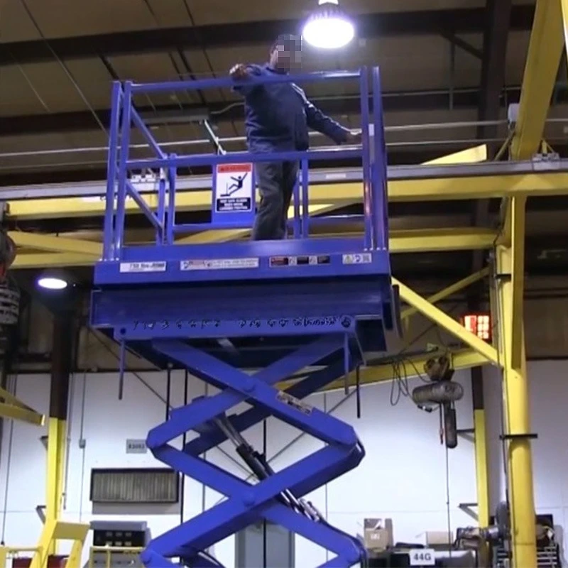 Cross hydraulic inspection lift Rail mobile high-altitude scissor lifting platform